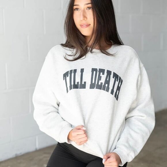 NWT Wool + Pepper Co. TILL DEATH Crewneck Sweatshirt - Picture 2 of 3